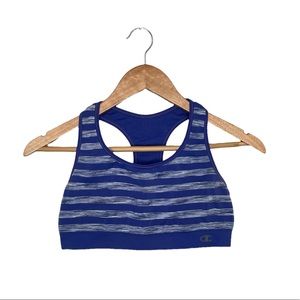 Champion Double Dry Striped Sports Bra M